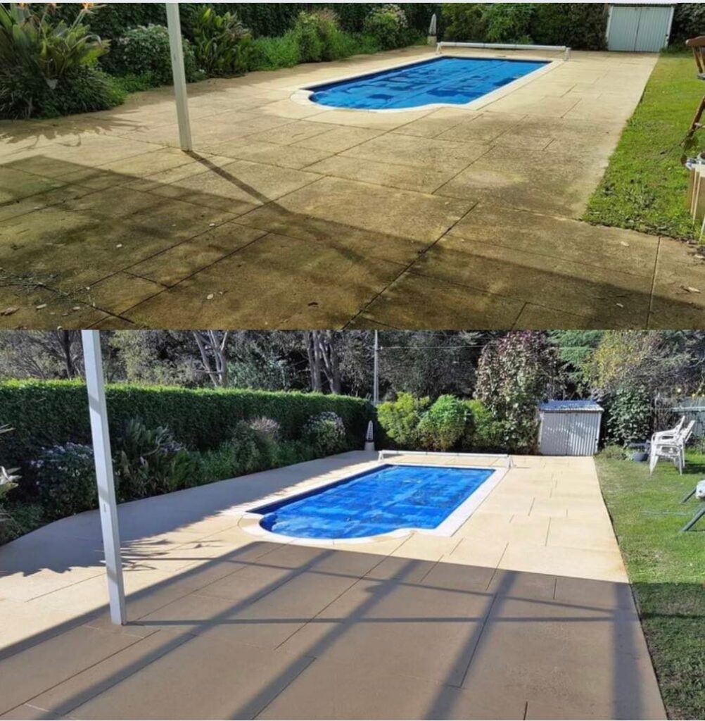 driveway coating - limestone cleaning and sealing